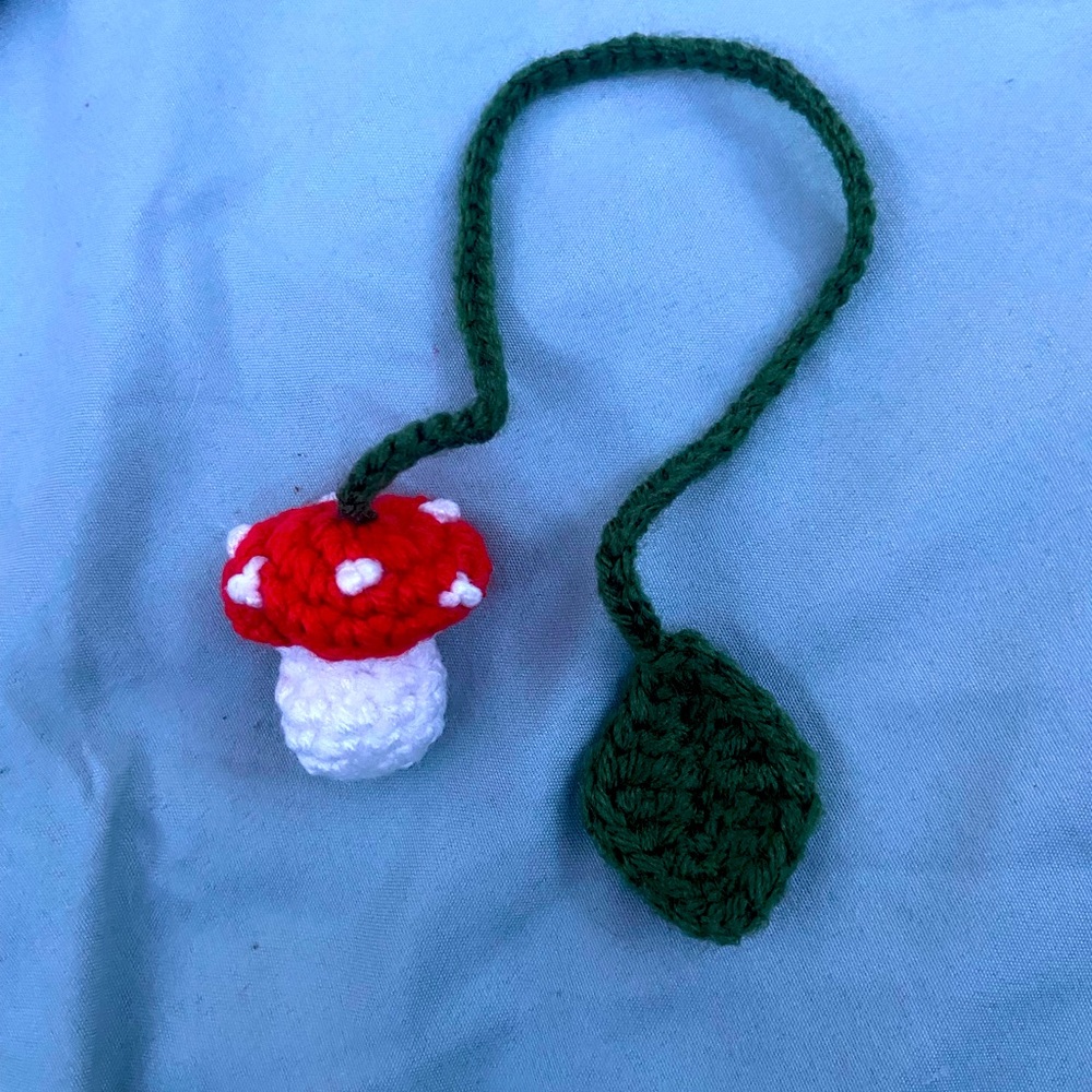 Crochet mushroom bookmark 🍄🍄
